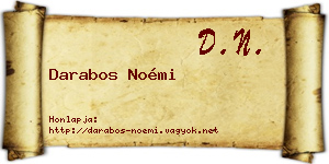 Darabos Noémi névjegykártya